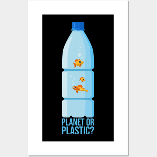 'Planet Or Plastic' Ocean Conservation Shirt Posters and Art